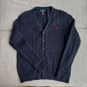 Ralph Lauren Cable-knit Cotton V-Neck Cardigan